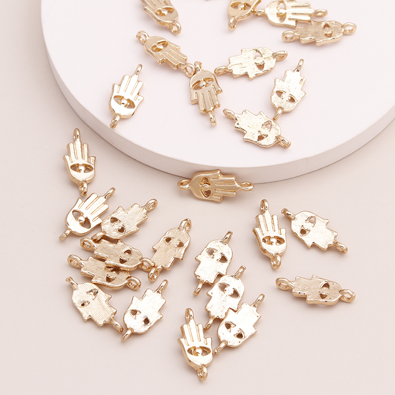 Leslie 20pcs Alloy Gold Color Starfish Metal Charms for DIY Bracelet Necklace Pendants 25x22mm Handmade Jewelry Accessories: Rhodium Plated