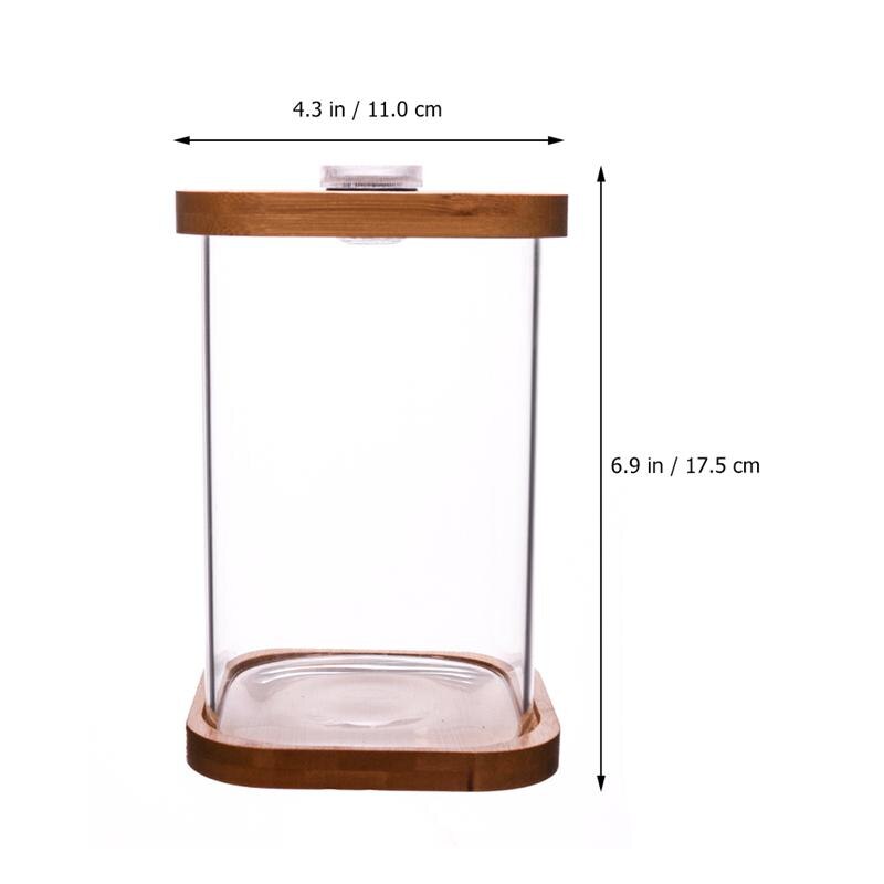 1pc Mini Fisch Panzer Platz Transparente Bambus Basis Mini Aquarium Kleine Fische Panzer