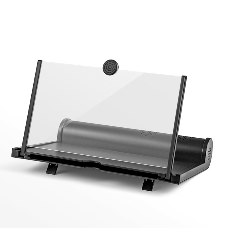 3D Screen Amplifier High-definition 12 Inch Mobile Phone Screen Magnifier Relieves Discomfort Visual Fatigue Stable: Black
