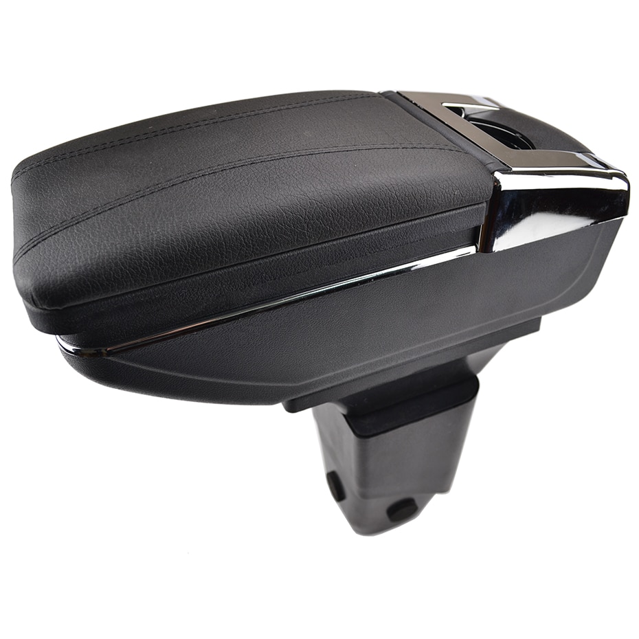 Auto Armsteun Voor Peugeot 206 206 + 207 Compact Centre Arm Rest Pu Leather Center Console Opslag box Tray Bekerhouder