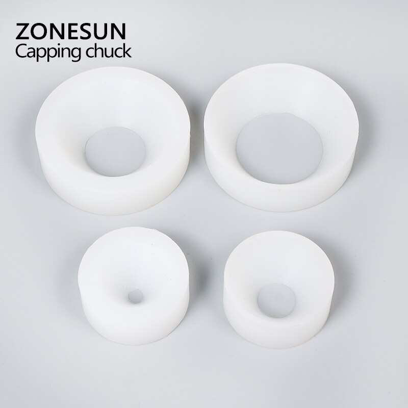 ZONESUN Capping machine chuck, screw capping tool head bottle capping machine chucks 10-50mm, golden color crewing machine