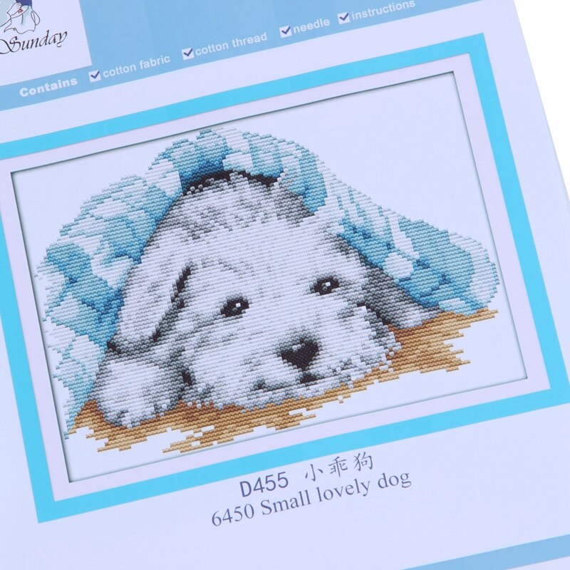 Nouveautés Kits point de croix motifs Kit de broderiepetit joli chien