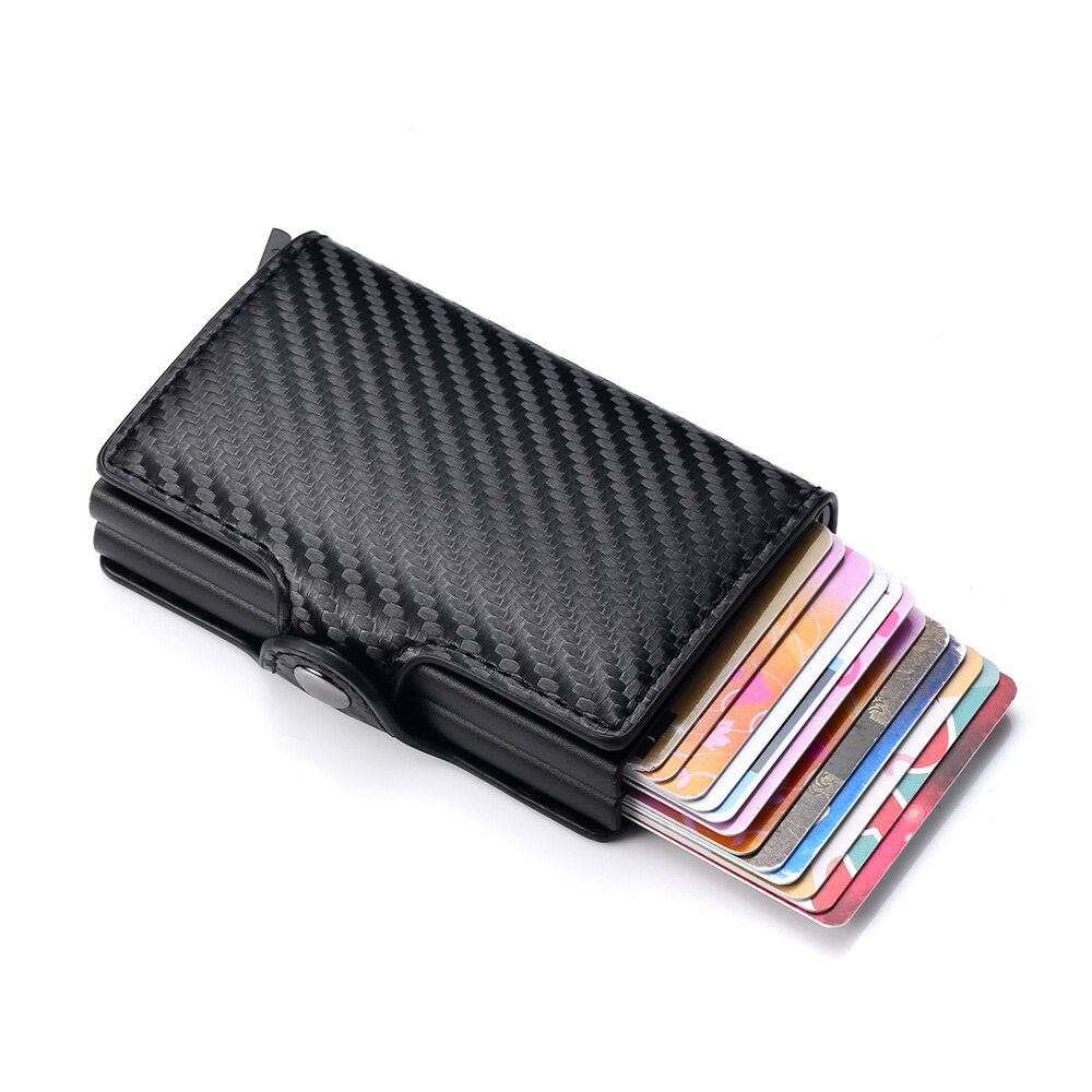 ZOVYVOL Unisex Metal Blocking RFID Wallet ID Card Case Aluminium Travel PurseWallet Business Credit Card Holder Wallet: Carbon 9768