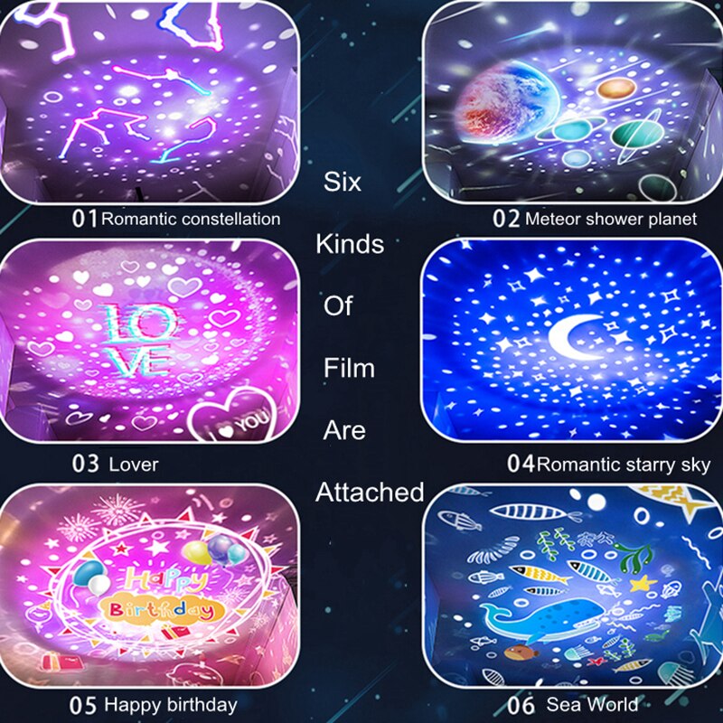 Huisdier kleurrijke sterrenhemel oceaan projector nachtlampje afstandsbediening oceaan golf projectielamp met bluetooth muziek luidspreker