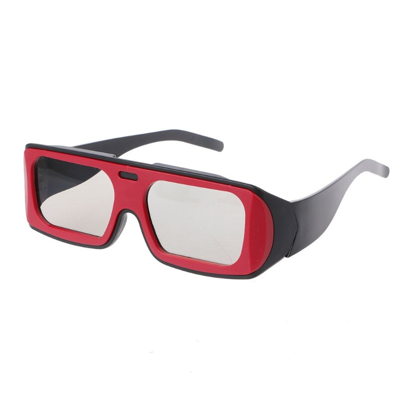 peacefair Dual Color Frame Circular Polarized Passive 3D Stereo Glasses For Real D 3D TV Cinema: red black