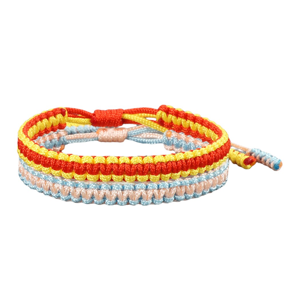 2 Stks/set Vrouwen Geweven Armband Bohemian Katoenen Touw Gevlochten Armbanden Voor Mannen Liefhebbers Beste Vriend Kinderen Geluk Sieraden: style 11