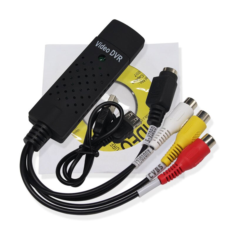 Frete grátis usb 2.0 easycap captura de 4 canais vídeo tv dvd adaptador de captura de áudio cartão dvr para win7/8/10/xp/vista