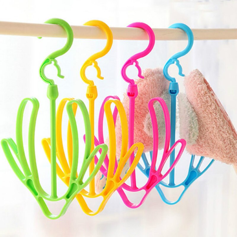 1 Pc 30*17 cm 360 Graus Rotate Varanda Dupla-Sapato gancho Titular Conveniente Removível Tipo de Sapato de Plástico rack de Secagem Cremalheira 3 Cor