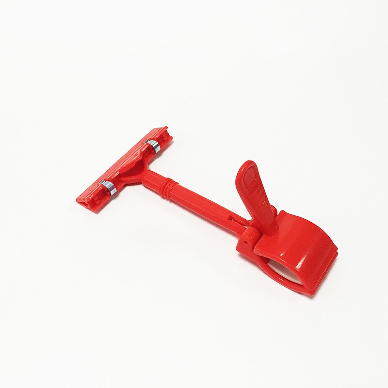 5pcs Double Head Adjustable Plastic Rotatable Sign Clips Merchandise Display POP Clip Label Tag Holder Stand: Red 2