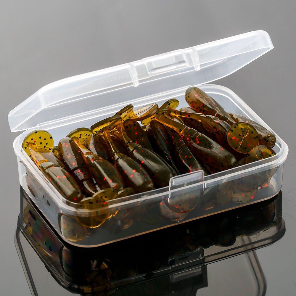 Johncoo 40 stk ajing fiskeri lokke 35mm 0.68g stenfisk ocean rock agn nål hale blød lokke kunstig agn