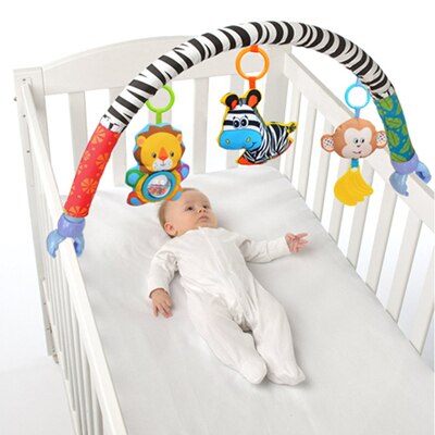 1 stücke Baby Hängen Baby Zebra Blau Elefant Und rosa Häschen Musik Spielzeug Bett & Kinderwagen Spielzeug Babyrassel: Zebra nicht mit Kasten