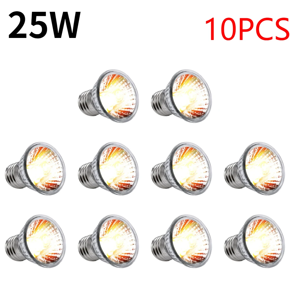 25/50/75W UVA+UVB Reptile Lamp Bulb Turtle Basking UV Light Bulbs Heating Lamp Full Spectrum Sunlamp for Amphibians Lizards