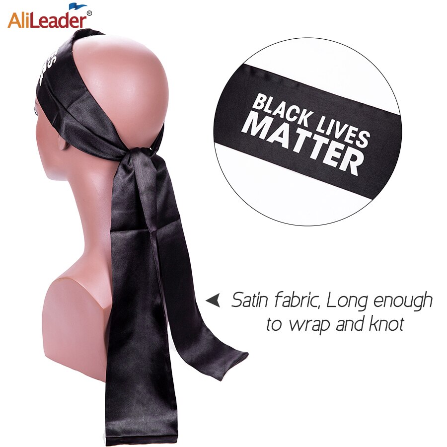Alileader billig silke sateng kant skjerf sateng kant hodebånd for parykker sateng kant legging skjerf hair extensions wraps hodebånd