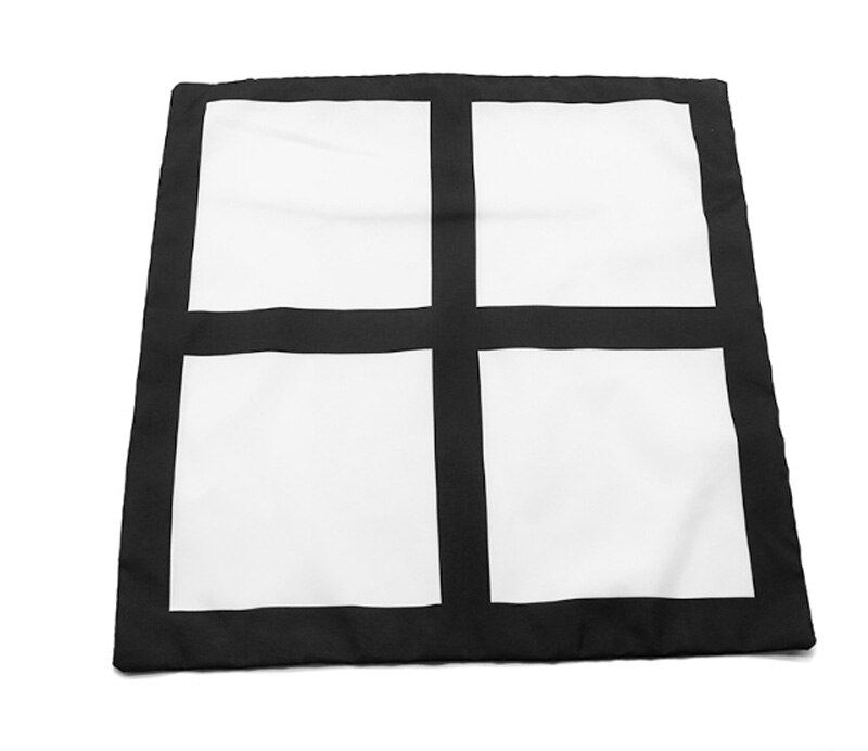 En blanco poliéster melocotón almohadilla de piel caso 4 rejillas de la prensa del calor de sublimación funda de cojín estampada 40*40cm 10 unids/lote: Default Title