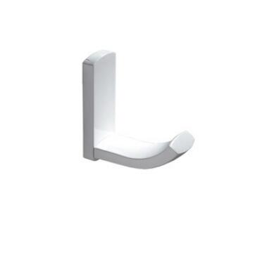 Badkamer Accessoires Set, Witte Vierkante Papier Houder, Handdoek Bar, Zeep Mand, Handdoekenrek, hoekplank, Haak, Badkamer Hardware Set: Robe Hook