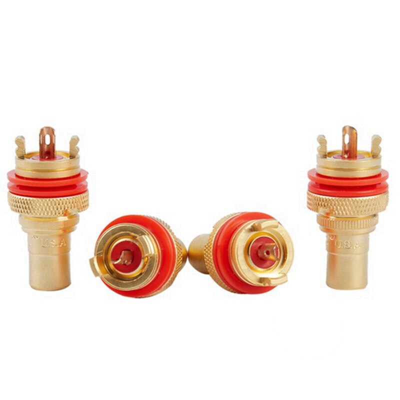 10Pcs RCA Female Jack Socket Gold Plated Amplifier Speaker RCA Soldering Chassis AV Terminal Phono Cable Wire Connector