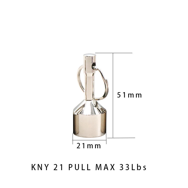 Neodymium magneet sleutelhanger magnetische gewicht hanger sterke magnetische sluitingen met roestvrijstalen magneetring voor kettingen sleutelhanger: Zilver