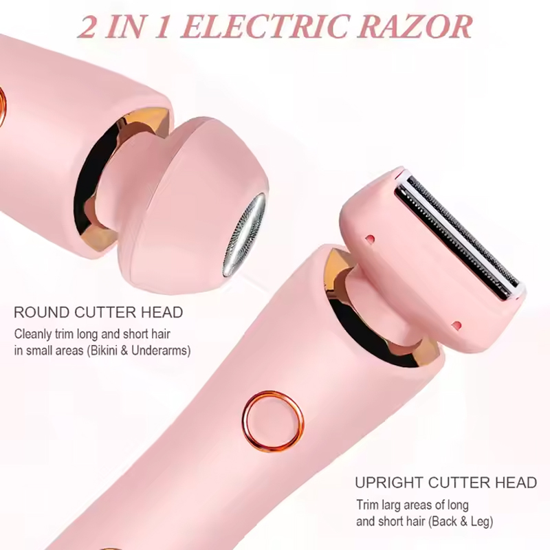 Professioneel 2-in-1 nat droog elektrisch waterdicht scheerapparaat Ontharing Lady Shaver Trimmer voor bikini beenarm onderarmgebied
