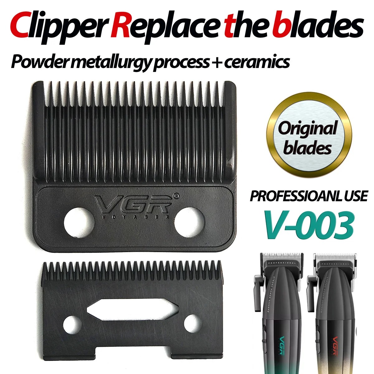 V003 Original DLC FADE Blade V640 V270 Hair Clipper Blade Trimmer Replacement Cutter Head Barber Accessories VGR