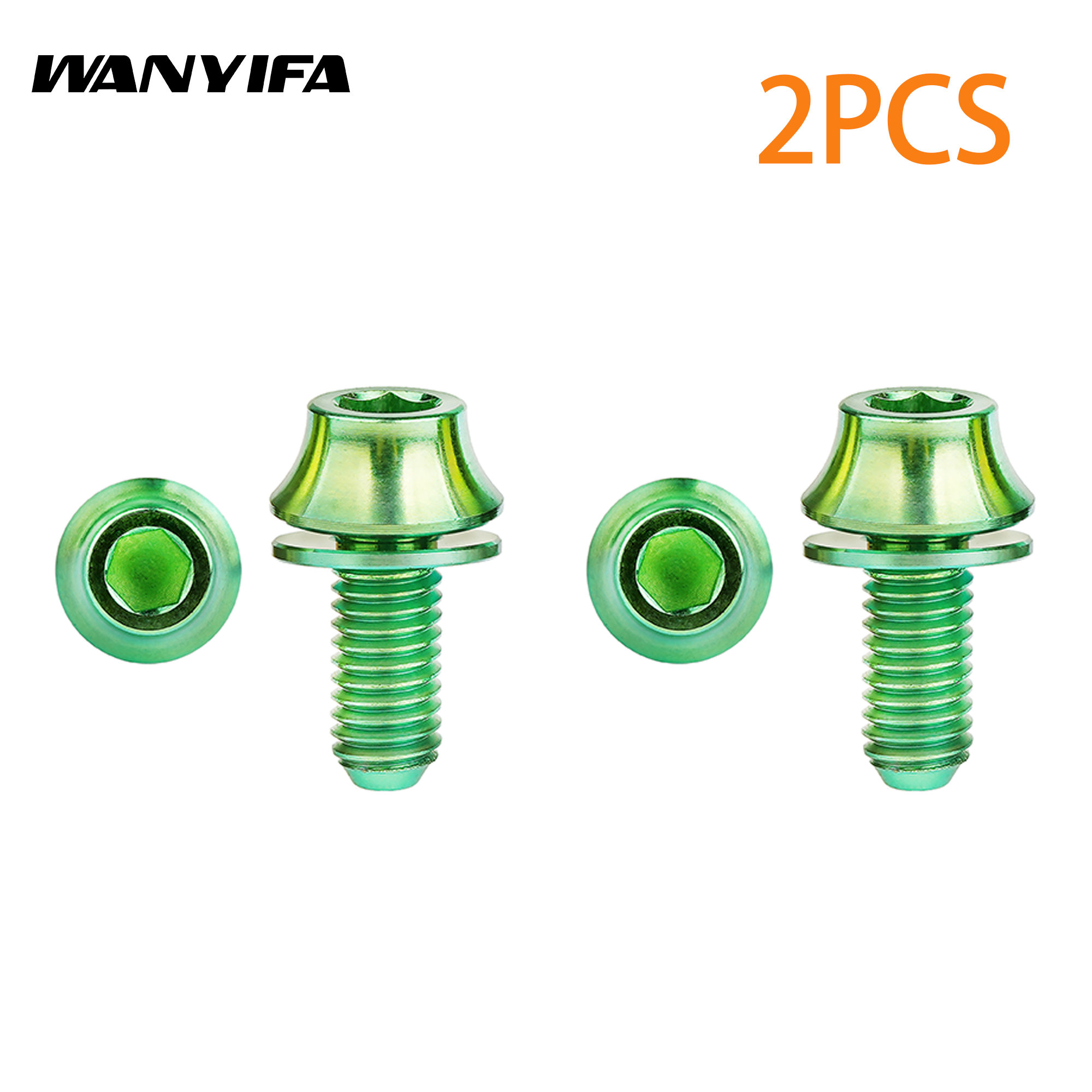Wanyifa 2 Stück Titanschrauben M5 x 12 mm Fahrrad Flaschenhalter Schrauben MTB Rennrad Wasserhalter Feste Schraube Zubehör: Grün