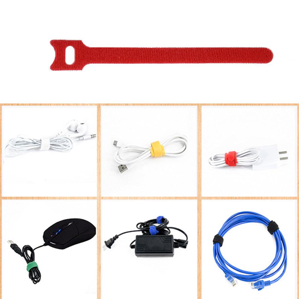 50 Stuks Kabel Draad Bandjes Nylon Klittenband Riem Kabelbinders Herbruikbare Bevestiging Draad Organisator Zip Ties Nylon Koord