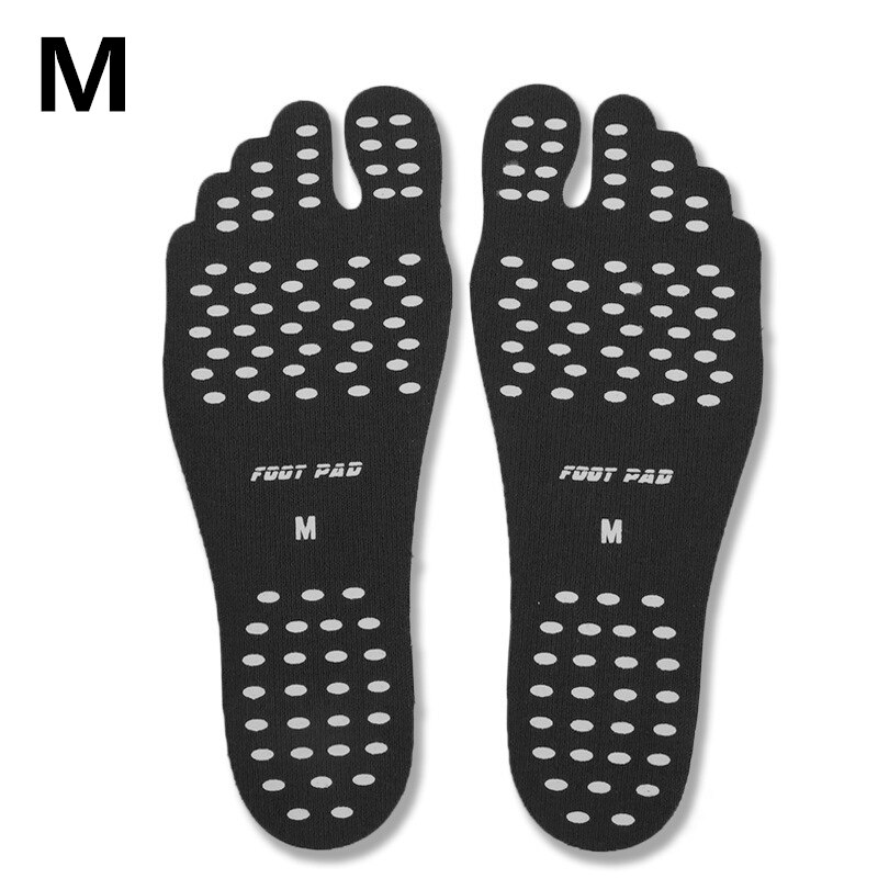 1 Pair Foot Stickers Shoes Stick on Soles Sticky Pads Waterproof Hypoallergenic Adhesive Non-slip Feet Pad Foot Care Tools: Black M