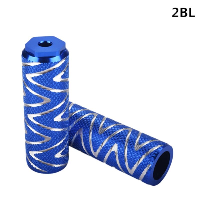 1 par mountainbike cykel axel pedal legering fot stunt pinnar cylinder svart mtb cykelpedal halkskydd fram bakaxel fot plocka: 2bl