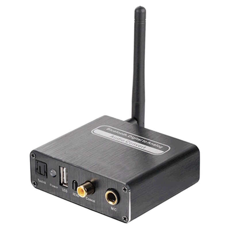 Optical Fiber Coaxial Digital to Analog 5.0 Bluetooth Receiver Microphone Remote Control o Decoder: Default Title