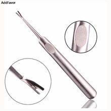 Addfavor 2 Pcs Rvs Cuticle Nail Pusher Spoon Remover Pedicure Care Pusher cobalt Nail Care Tool