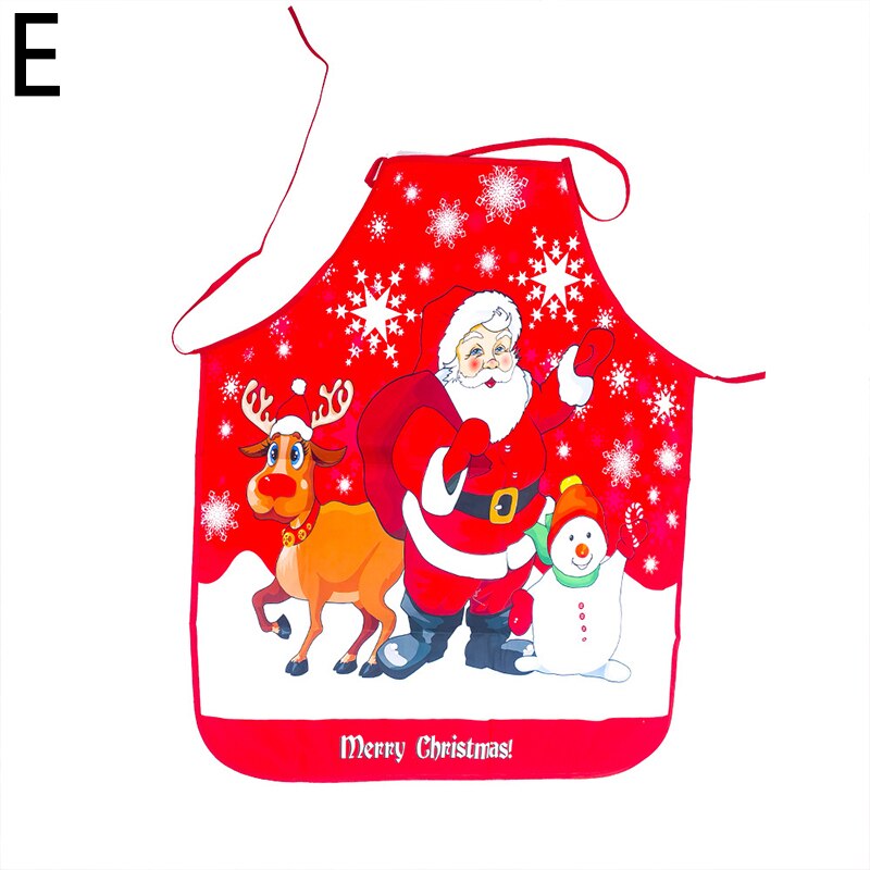 Christmas Aprons Adult Santa Claus Aprons Home Kitchen Cooking Apron Women and Men Dinner Party Decor Christmas Apron: E