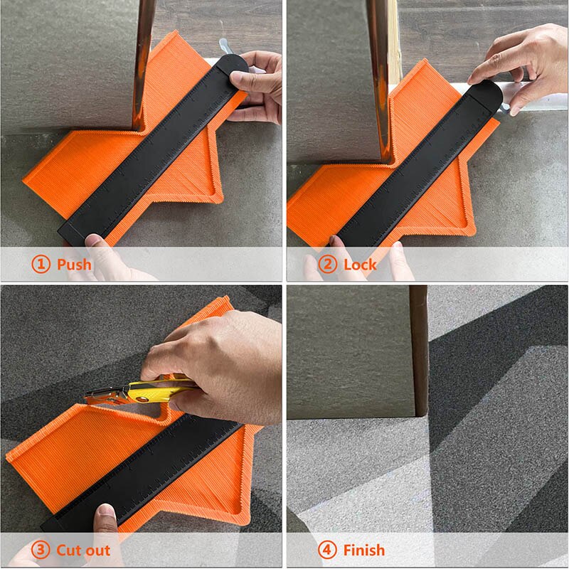 5 ''/10'' kontur Messgerät mit Metall sperren 130mm Erweitern Profil Messgerät Unregelmäßige bilden Duplizierer Fliesen Laminat fliesen Kennzeichnung Werkzeug