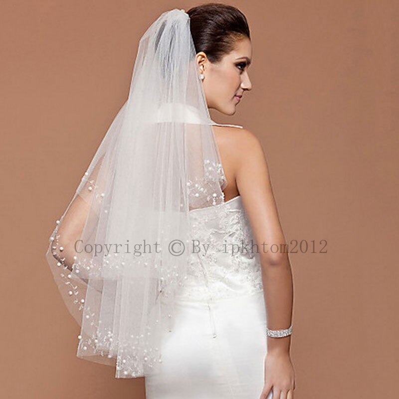 Velo da sposa di Perle Fatte a Mano con Pettine - Accessori per Matrimonio Fatti a Mano al 100% con Perle - Velo da Sposa Cattedrale da 3M - Lusso ed Eleganza