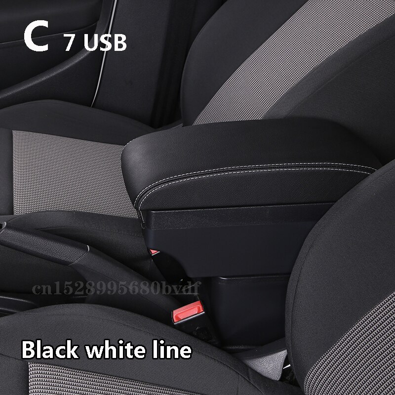 Voor Peugeot 208 Armsteun Doos Verhoog Dubbele Laag Centrale Winkel Inhoud Bekerhouder Asbak Accessoires: C004