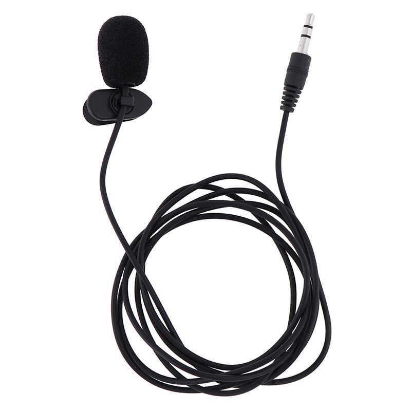Mini micrófono portátil de solapa con cable y cuello, manos libres, para PC, portátil, altavoz redondo de 3,5mm