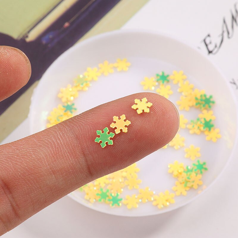 4.5Mm 1500Pcs Diy Pailletten Sneeuwvlok Vorm Manicure Accessoires Pailetten Nail Decoratie Diy Materiaal