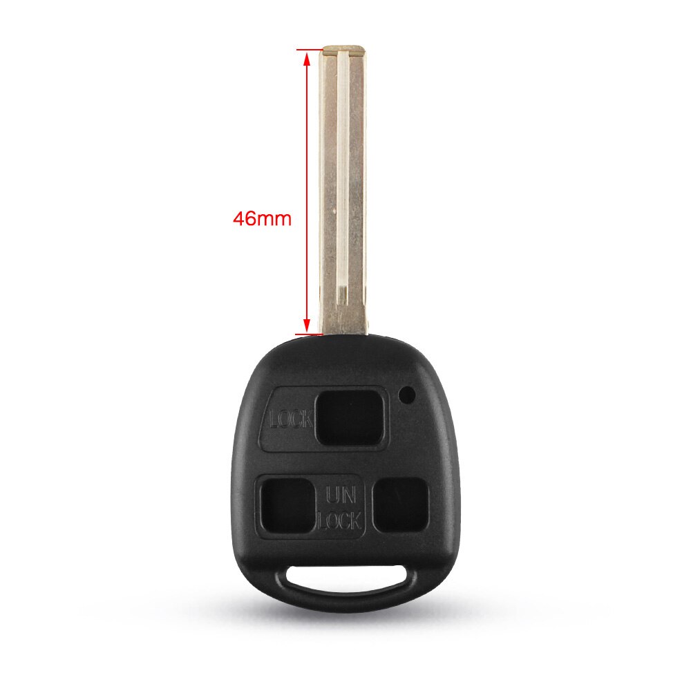KEYYOU Car Key Shell 2/3 Buttons Remote Case for Lexus Es Rx Is Lx Gs IS200 RX300 ES300 LS400 GX460 For Toyota Uncut TOY48 Blade: 3 BT TYO48 Blade