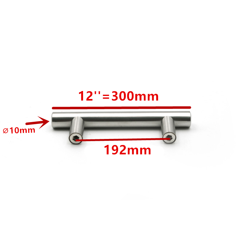 50mm to 500mm Stainless Steel Kitchen Door Cabinet T Bar Handle Pull Knob cabinet knobs Muebles Handle Cupboard Drawer Pulls: 12 inch 192mm
