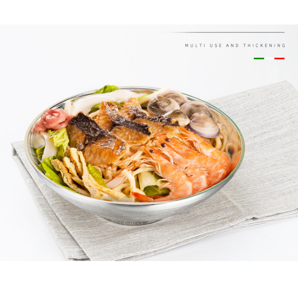 Japanse Dubbele Warmte Isolatie Koude Noedels 201/304 Roestvrij Staal Restaurant Soep Ramen Kom