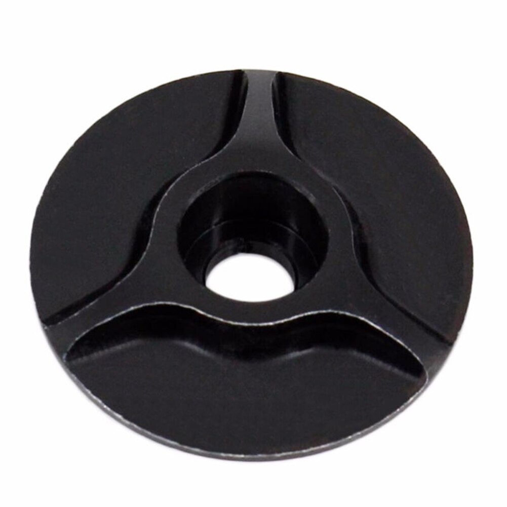 Aluminiumslegering mtb mountain road bike cykel frempind top cap headset cover bolt: Sort