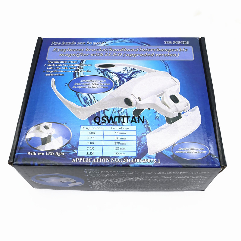 Haartransplantatie handloze loep met 5 lenzen en led-lampjes haartransplantatie koplampen