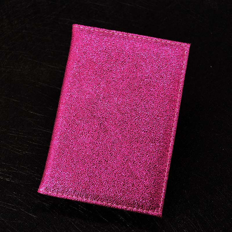 Shiny Reizen Paspoort Cover Voor Vrouwen Zachte Milieuvriendelijke Materiaal Covers Voor Paspoort Cover Op Documenten Paspoort Beschermende: rose red