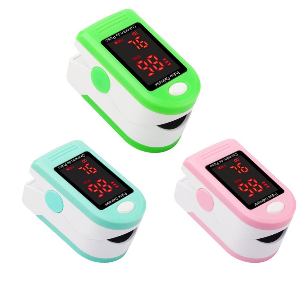 Puls oximeter monitor finger puls oxymeter digital iltmåler klip type spo 2 pr sensor oled display puls oximetre: Tilfældig farve g