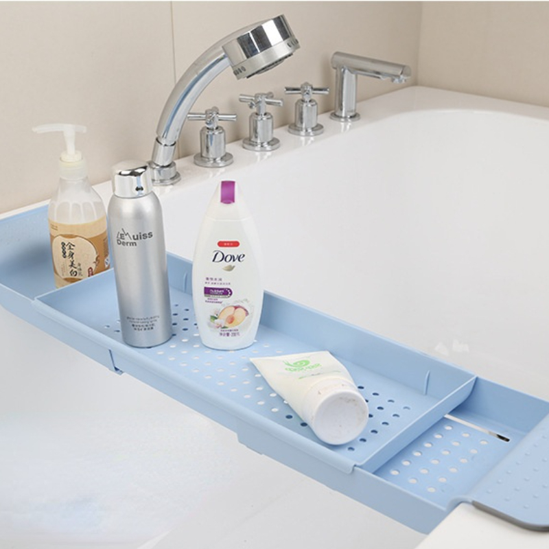Bathtub Trays Bathroom Storage Plastic PP Material Bathtub Kitchen Sink Scalable Storage Rack Bath Tub Tray Multi Purpose