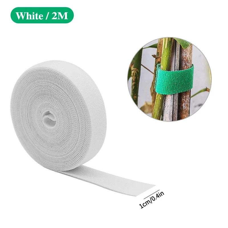 Cordel de jardín verde para plantas, lazos de nailon para plantas, gancho de jardín, lazo, envoltura de caña de bambú, soporte, accesorios de jardín, 2M: Marrón