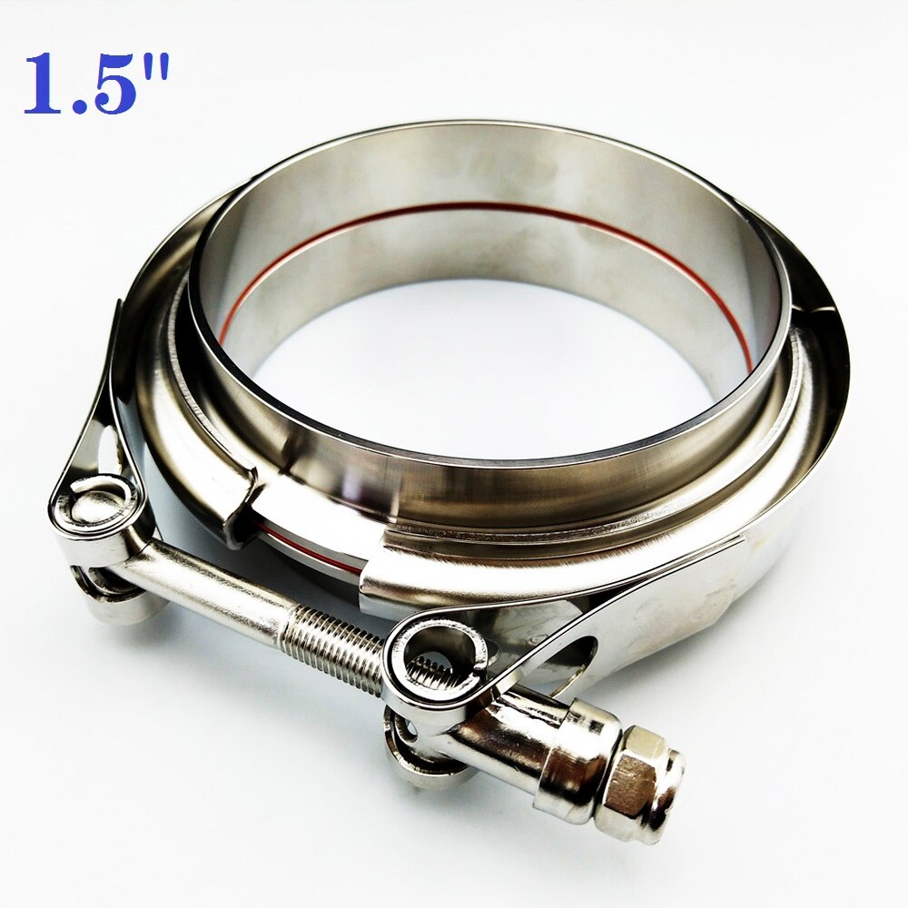 ZUCZUG1.5-5.0" Stainless steel V band clamp with sealing ring Aluminum flange kit for exhaust pipe clamps: 1.5inch