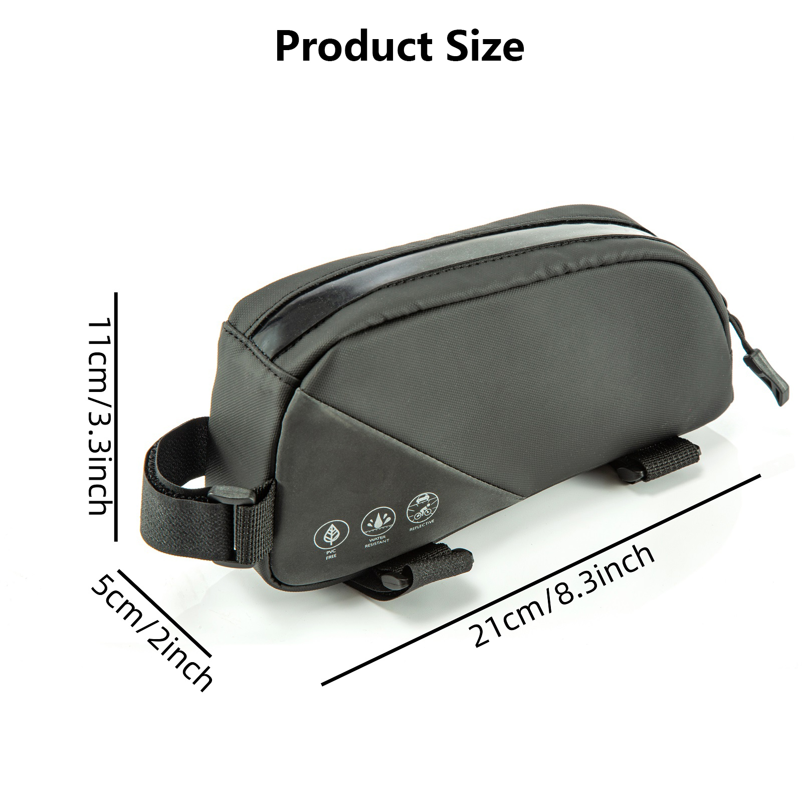 Bolsa de bicicleta, bolsa de tubo superior de bicicleta à prova d'água, bolsa de acessórios de ciclismo para bicicletas de montanha e estrada