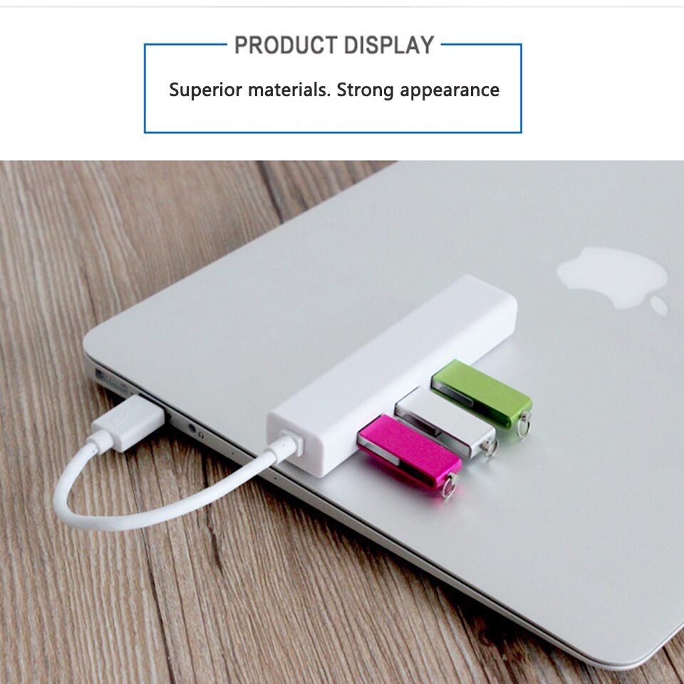 USB Ethernet Adapter met 3 HUB USB2.0 NIC USB om Ethernet RJ45 Lan Gigabit Internet Windows 7/8/10 Voor Tablet PC Laptop