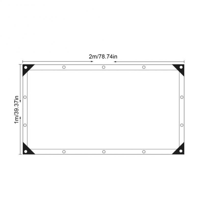 2X2m 2X3m 2X4m 2X5m 2X6m 3X3m 3X4m Transparante Regendicht Schaduwdoek Dekzeil Lichtgewicht Waterdichte Tarp Cover Tent Onderdak