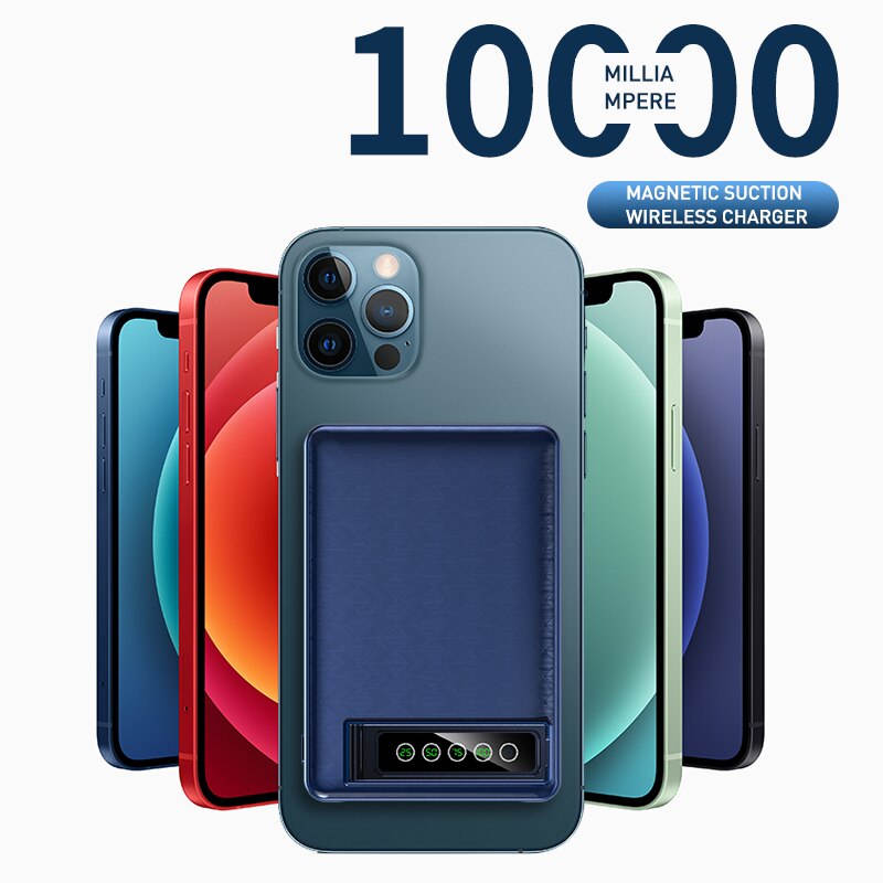 15W Mini magnetisch Energie Bank Für iPhone12 10000mAh magnetisch kabellos Handy, Mobiltelefon Energie Bank Tragbare Mini Tasche Externe Batterie