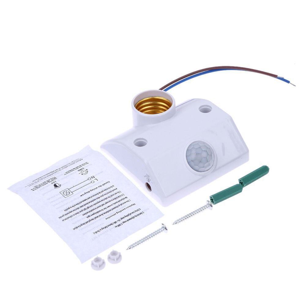 PRENDELUZ E27 Lamphouder Met Schemeringssensor – 60W, 360° Detectie, Geschikt Voor Helder En LED, Montagehoogte 2,2-4 M